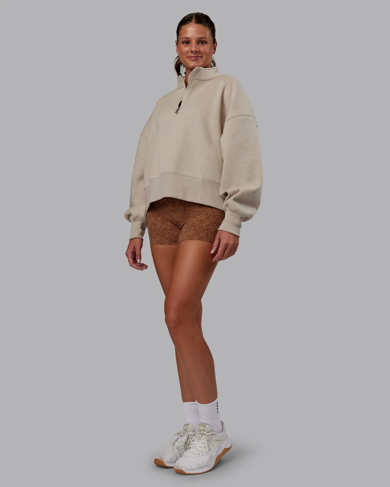 MVP 1/2 Zip Oversized Sweater - Shale Beige sold by LSKD product image thumbnail 3