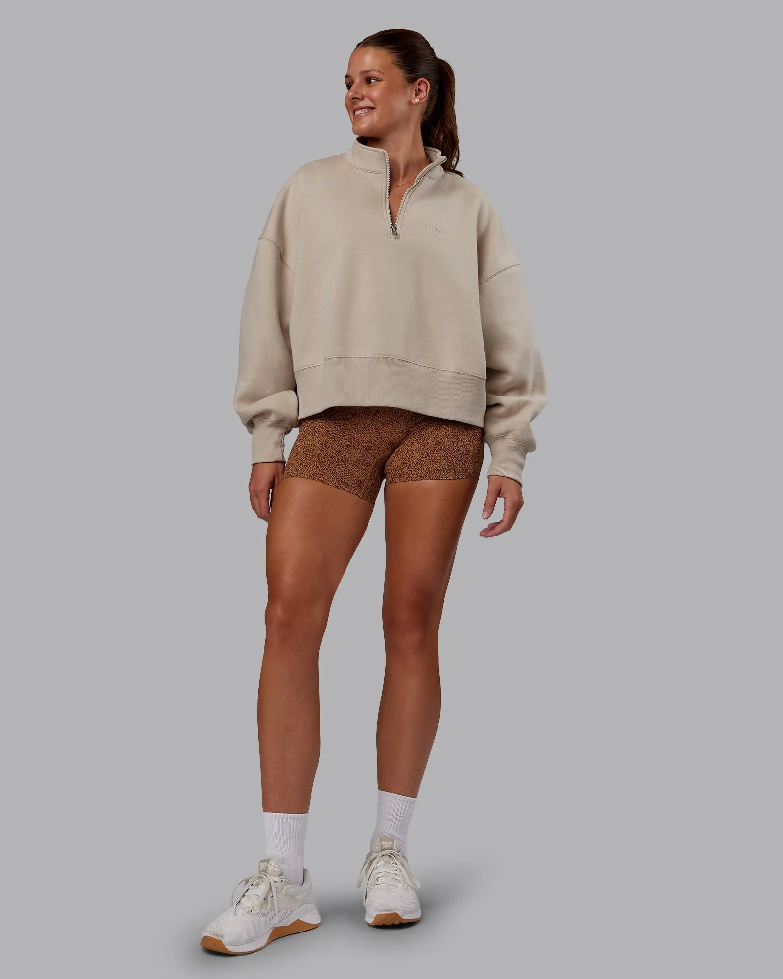 MVP 1/2 Zip Oversized Sweater - Shale Beige sold by LSKD product image thumbnail 5