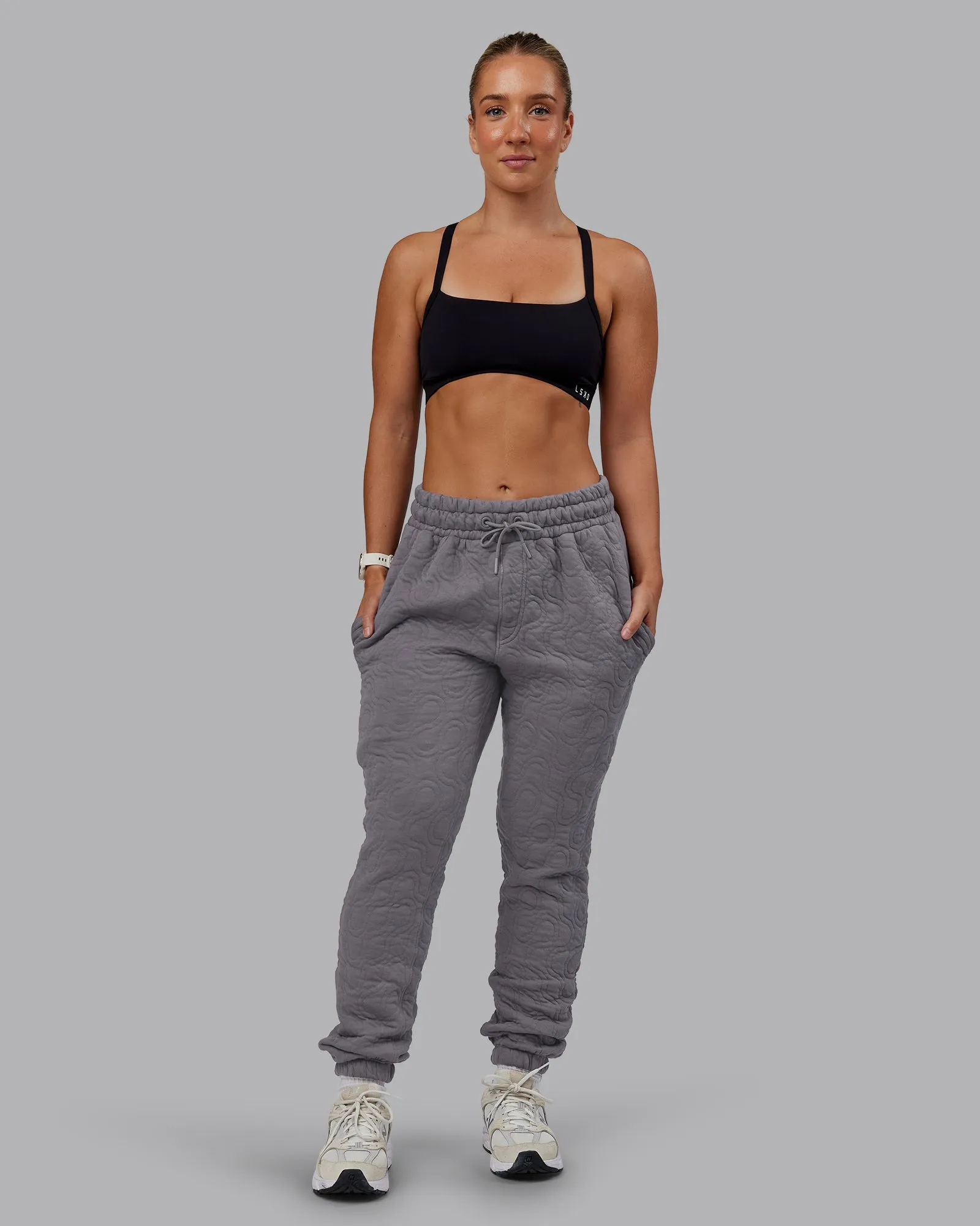 MVP Quilted Track Pant - Storm Front-Geometric sold by LSKD product image thumbnail 3