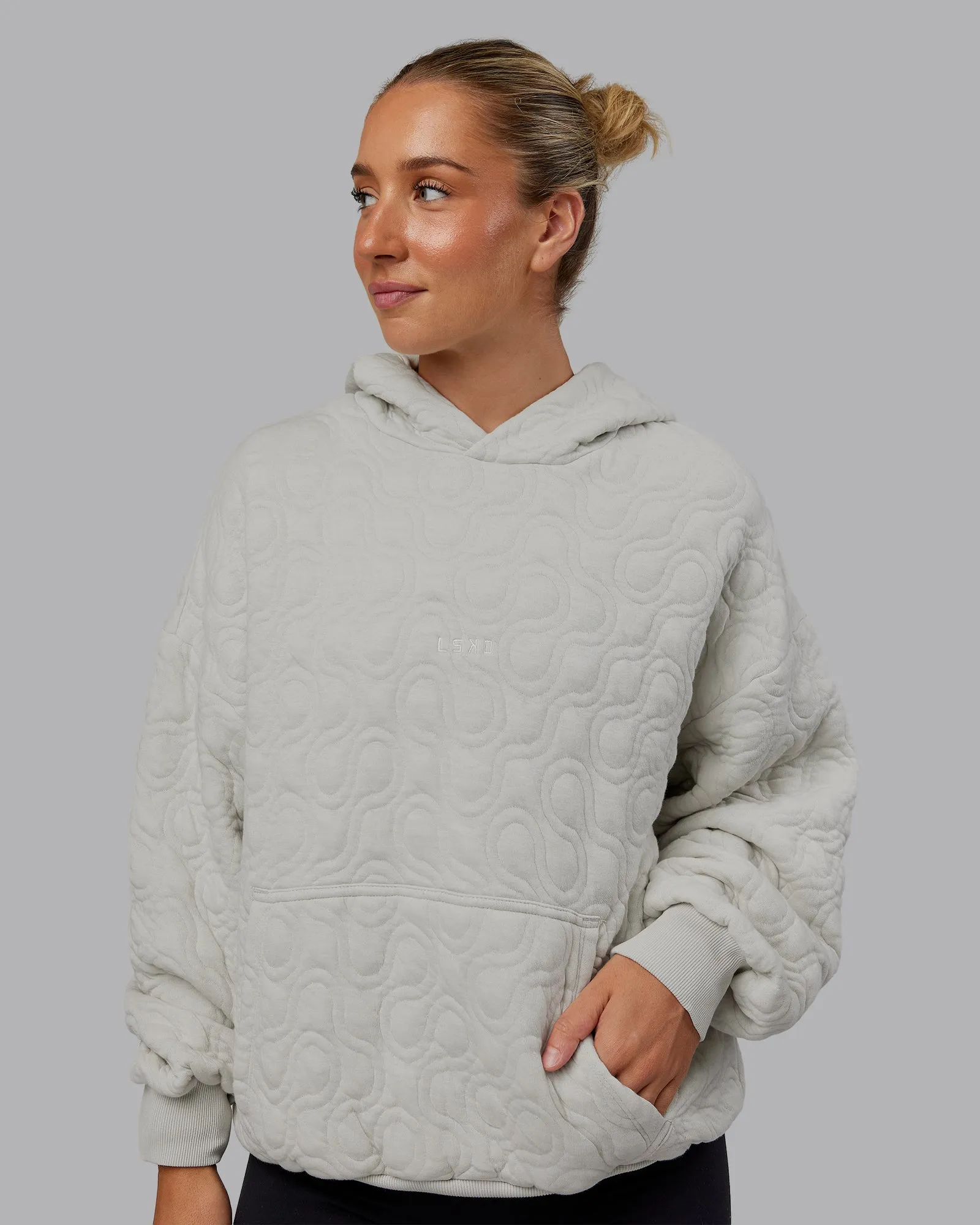 MVP Quilted Oversized Hoodie - Digital Mist-Geometric sold by LSKD product image thumbnail 3