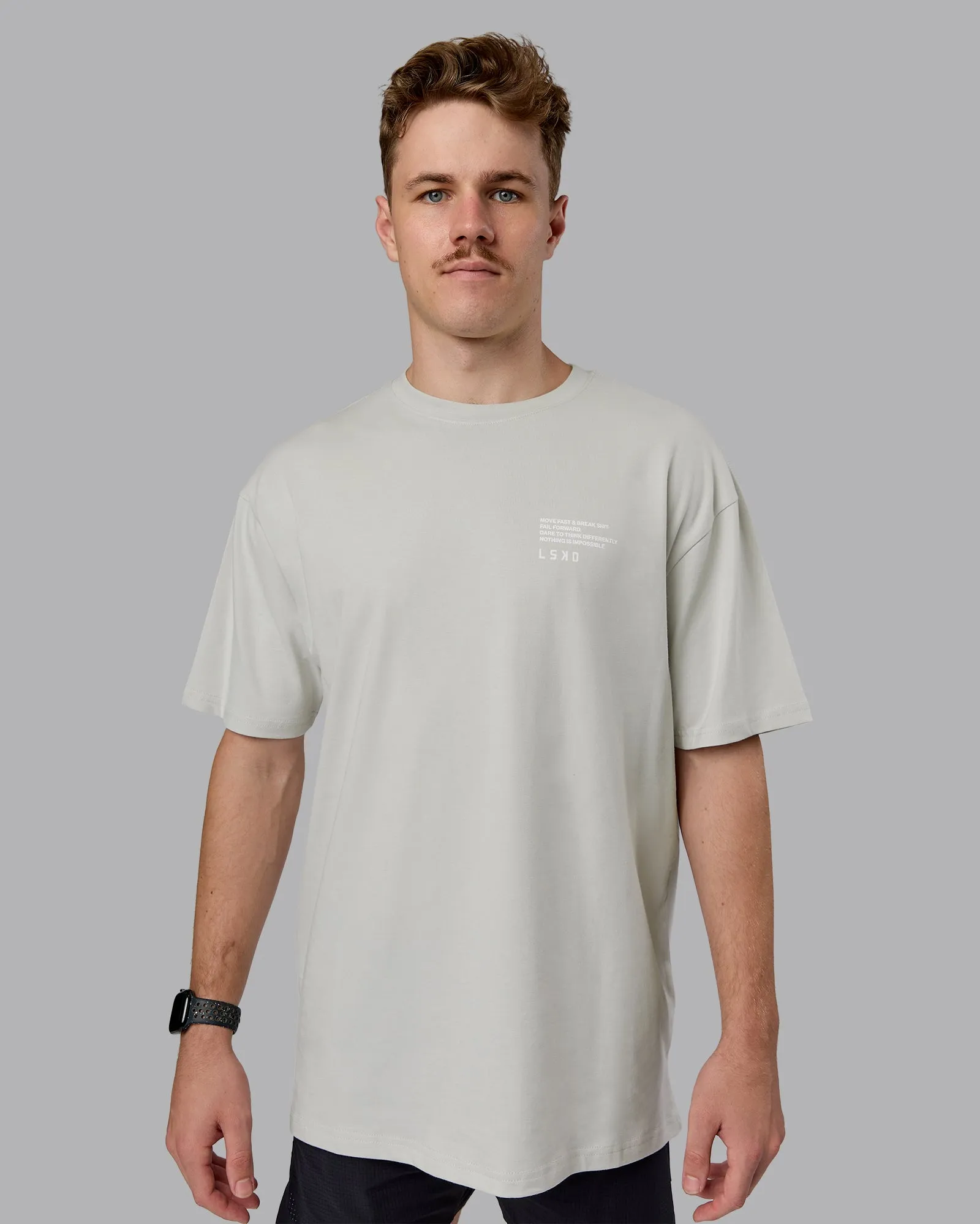 Coffee Run FLXCotton Oversized Tee - Digital Mist-Scarlet sold by LSKD product image thumbnail 5
