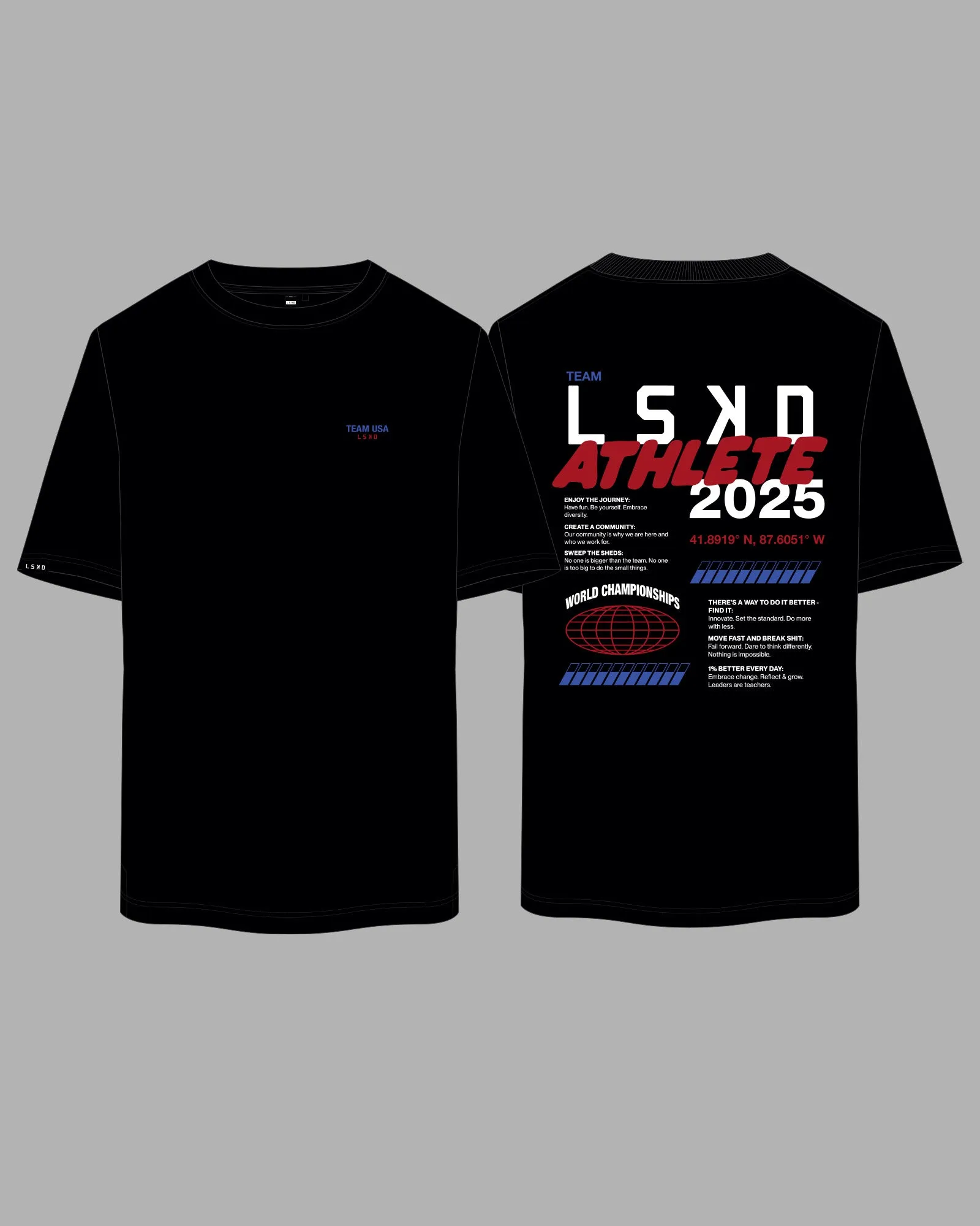 HWC USA Athletes 2025 Tee FLXCotton Oversize - Black sold by LSKD