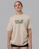 Journey FLXCotton Oversized Tee - Washed Shale Beige-Dark Moss sold by LSKD