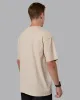 Journey FLXCotton Oversized Tee - Washed Shale Beige-Dark Moss sold by LSKD