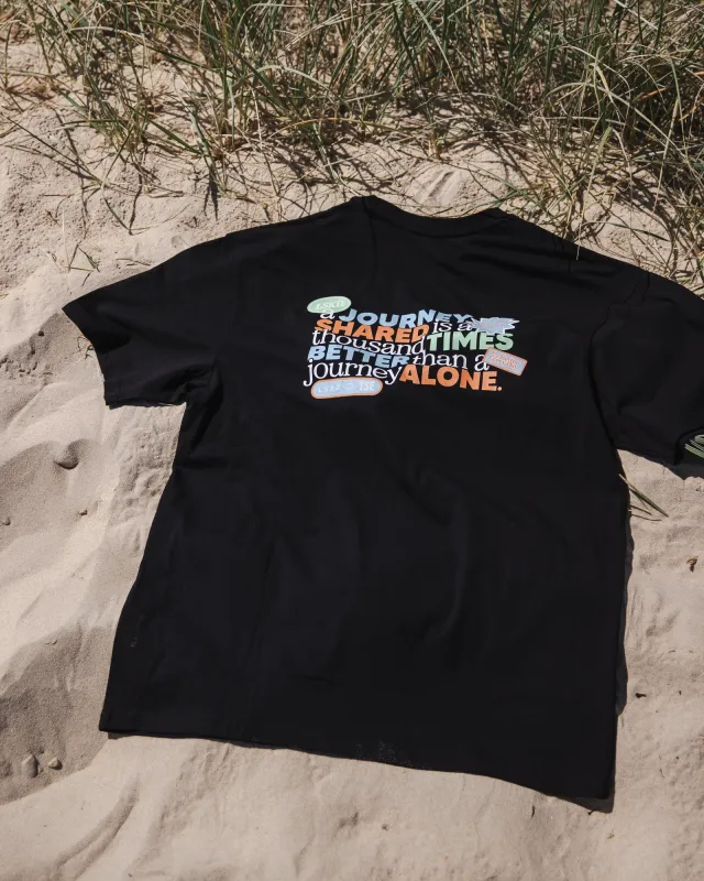 Through a Strangers Eyes Tee FLXCotton Oversize - Black sold by LSKD