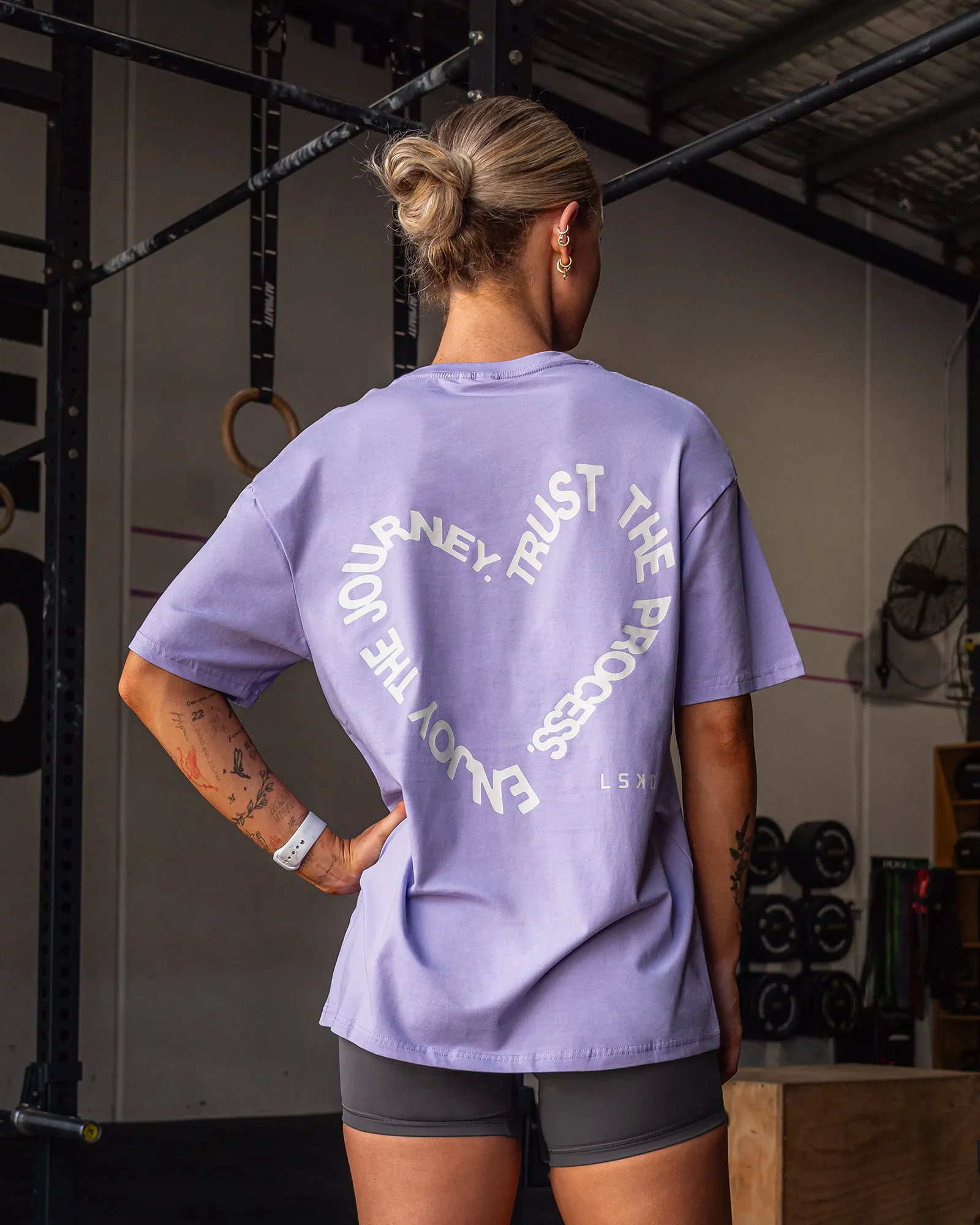 Love The Process FLXCotton Oversize Tee - Violet Ray-Bone sold by LSKD product image thumbnail 2