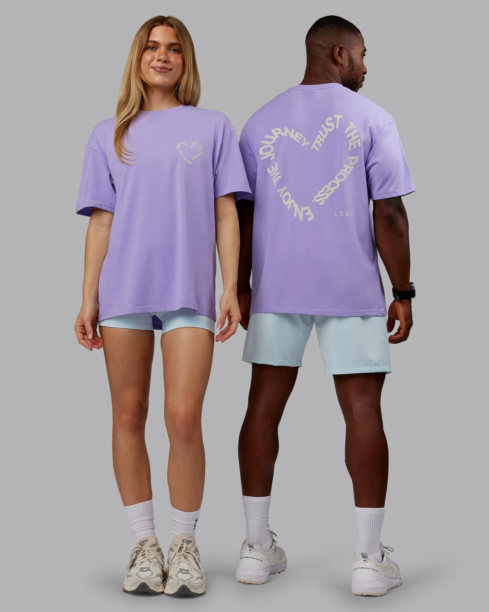 Love The Process FLXCotton Oversize Tee - Violet Ray-Bone sold by LSKD