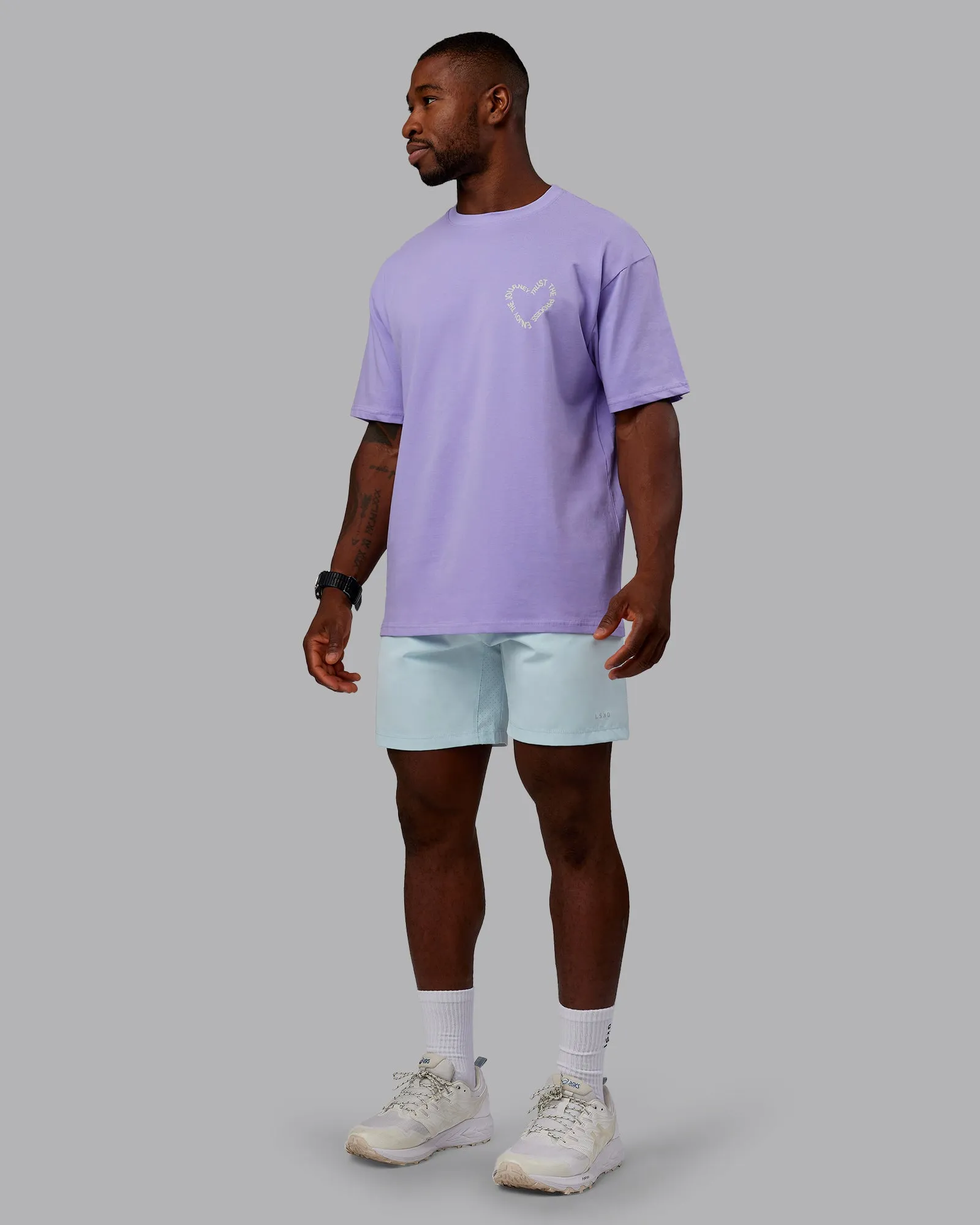 Love The Process FLXCotton Oversize Tee - Violet Ray-Bone sold by LSKD product image thumbnail 5
