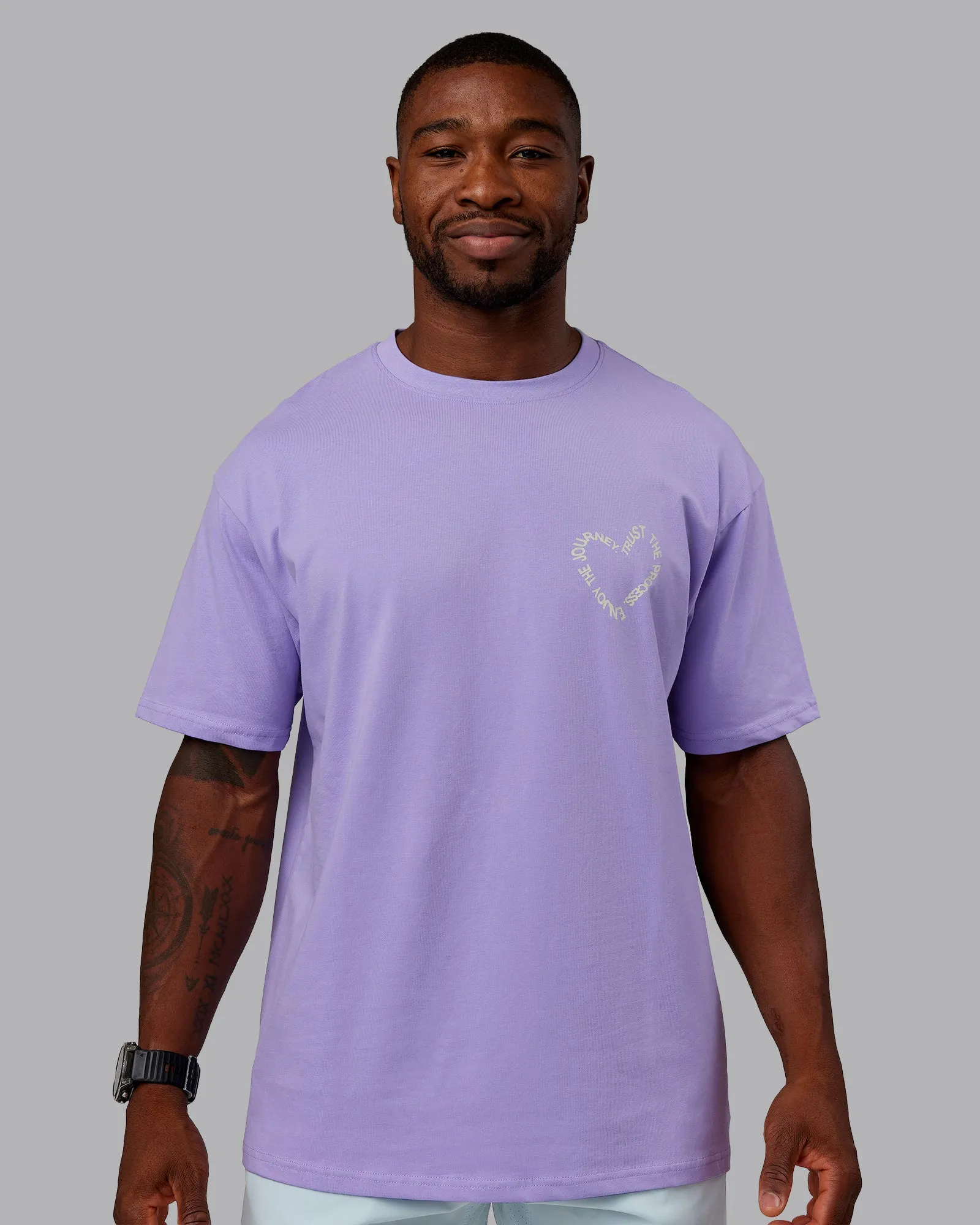 Love The Process FLXCotton Oversize Tee - Violet Ray-Bone sold by LSKD product image thumbnail 3