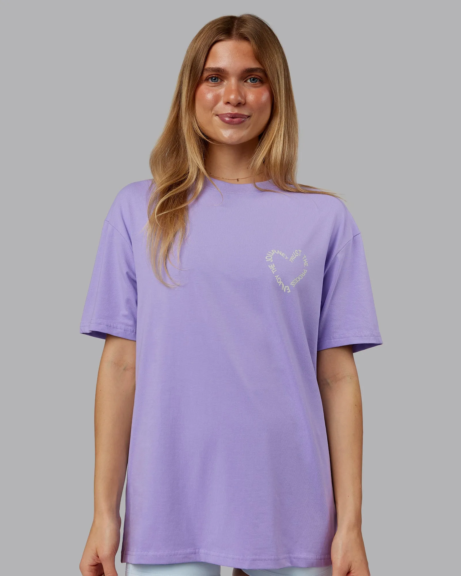 Love The Process FLXCotton Oversize Tee - Violet Ray-Bone sold by LSKD product image thumbnail 4