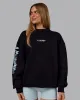 Static Oversized Sweater - Black-Skyride sold by LSKD