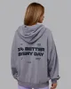 1% Better Value Series Oversized Hoodie - Violet Ray-Black sold by LSKD