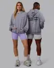 1% Better Value Series Oversized Hoodie - Violet Ray-Black sold by LSKD