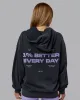 1% Better Value Series Oversized Hoodie - Black-Violet Ray sold by LSKD