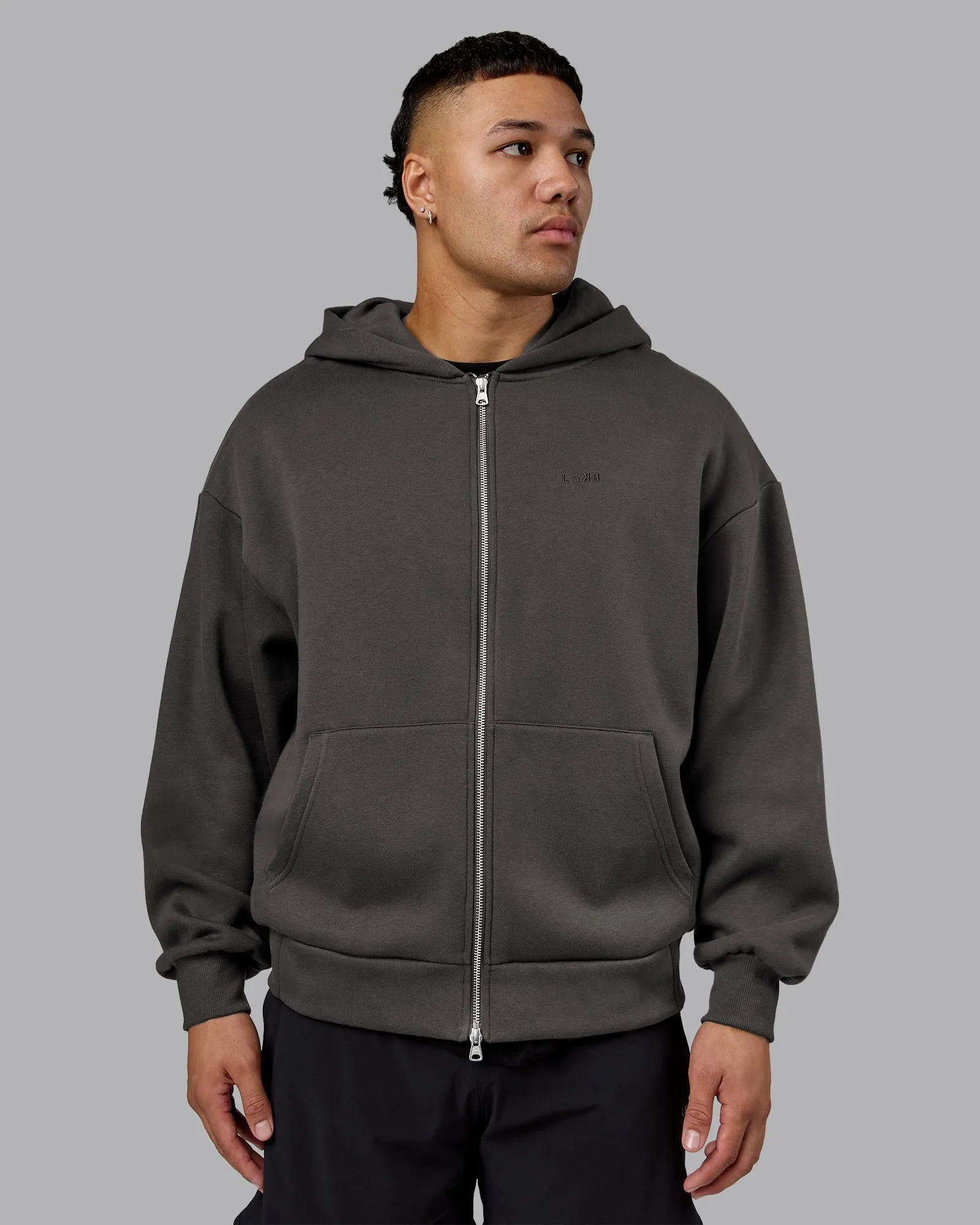 MVP Zip Through Oversized Hoodie - Dark Storm sold by LSKD product image thumbnail 2