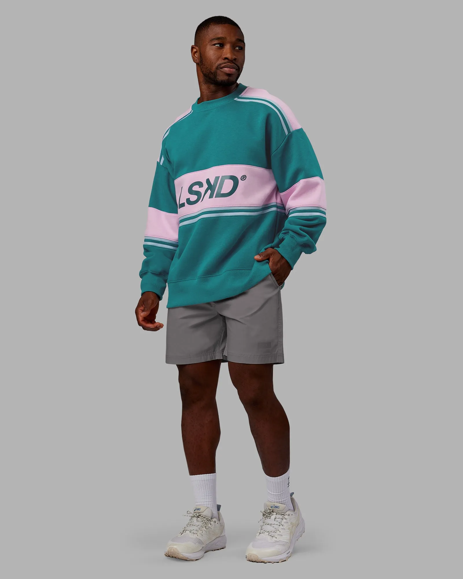 A-Team Sweater Oversize - Blue Coral-Festival Bloom sold by LSKD product image thumbnail 5