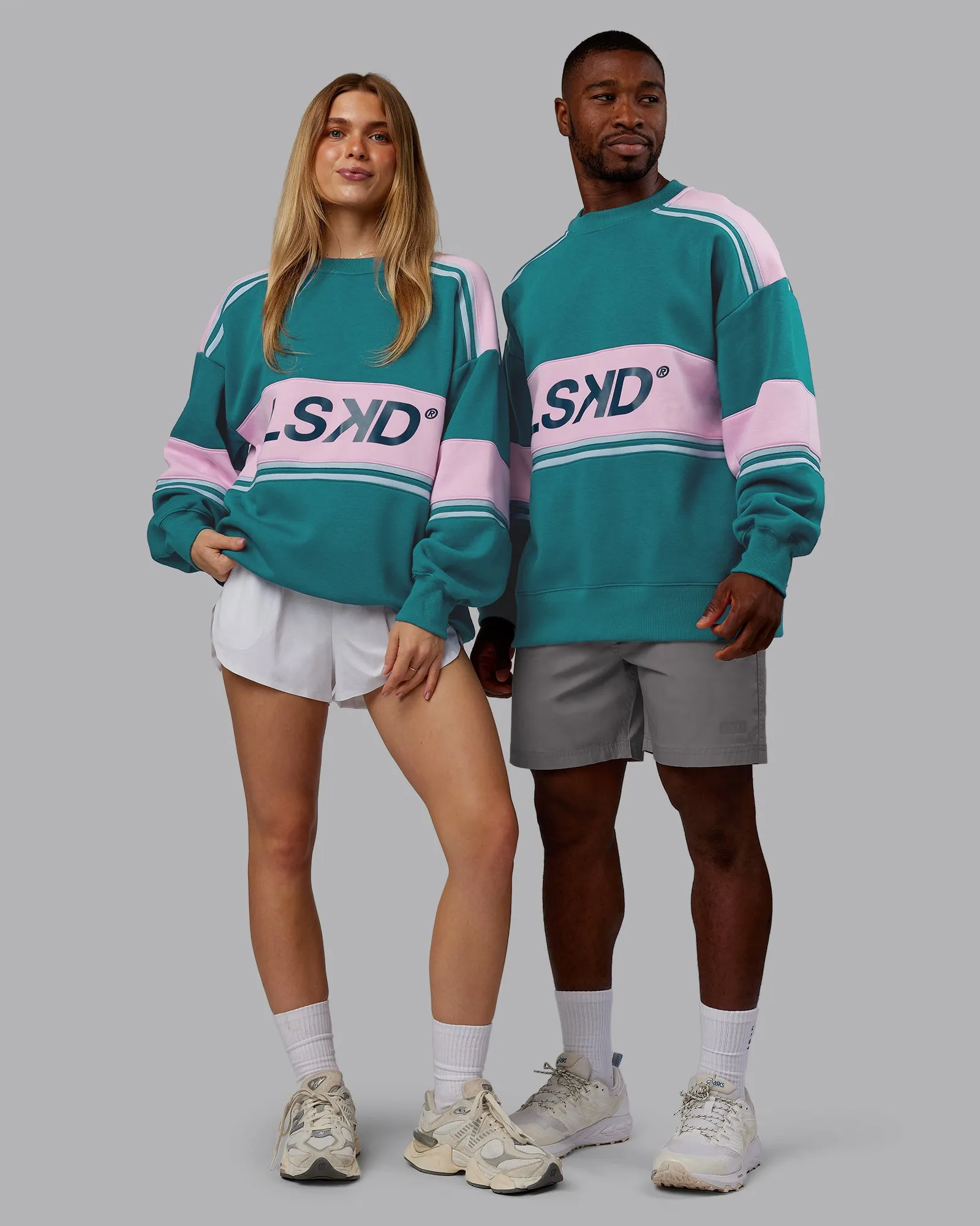 A-Team Sweater Oversize - Blue Coral-Festival Bloom sold by LSKD