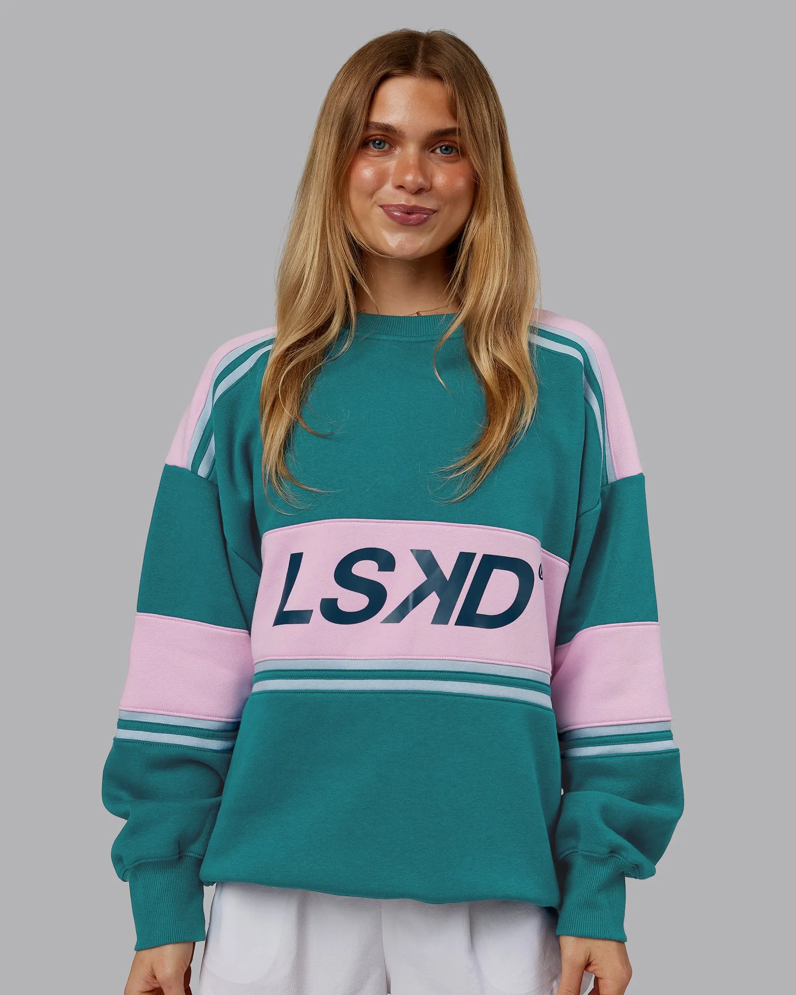 A-Team Sweater Oversize - Blue Coral-Festival Bloom sold by LSKD product image thumbnail 2