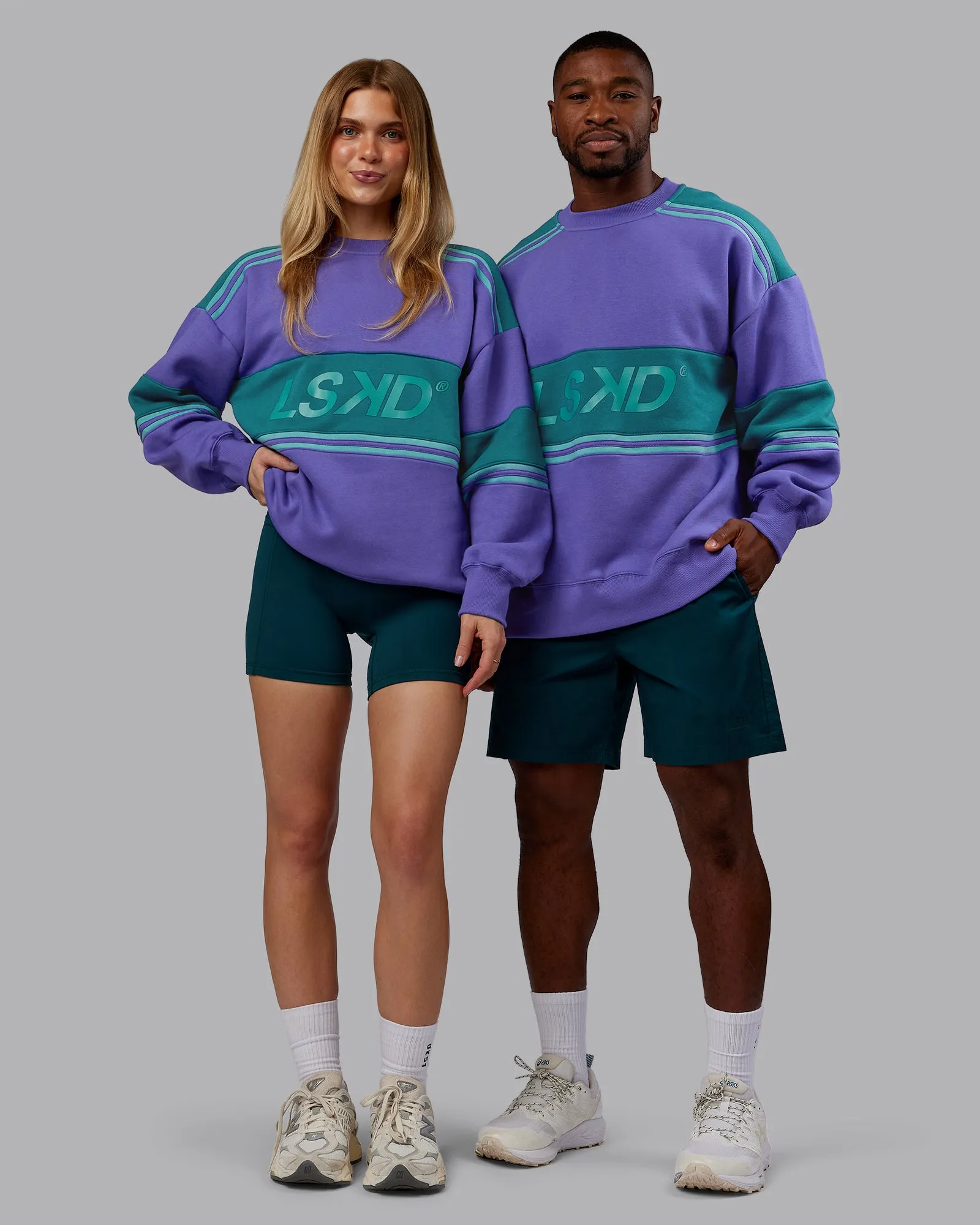 A-Team Sweater Oversize - Royal Purple-Multi sold by LSKD