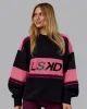 A-Team Sweater Oversize - Black-Hot Pink sold by LSKD