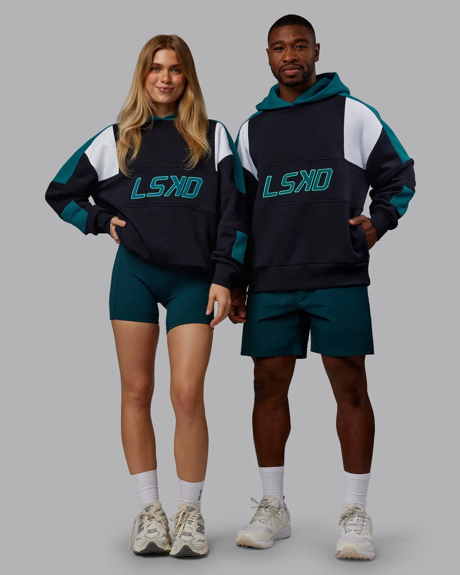 Slam Oversized Hoodie - Caviar-Blue Coral sold by LSKD