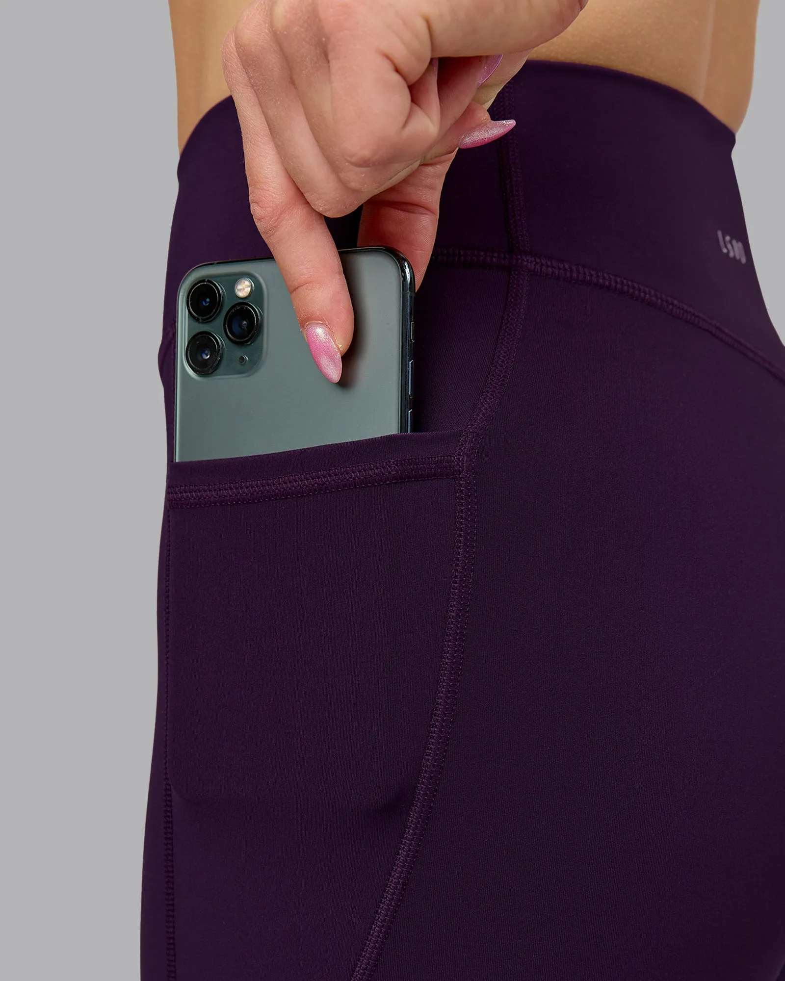 Elite High-Rise Full Length Legging Pockets - Deep Purple sold by LSKD product image thumbnail 5