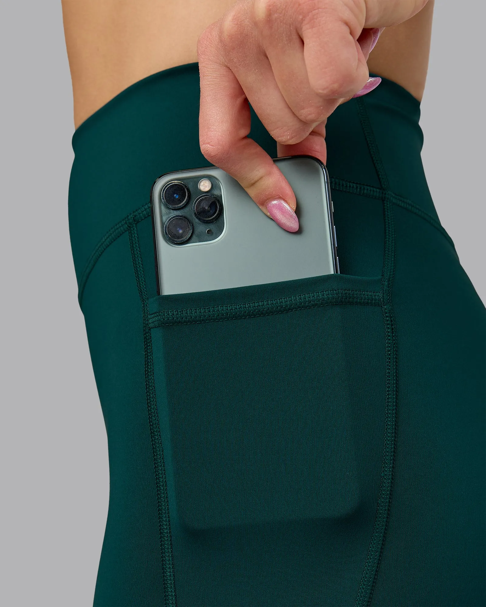 Elite High-Rise Full Length Legging Pockets - Dark Moss sold by LSKD product image thumbnail 3