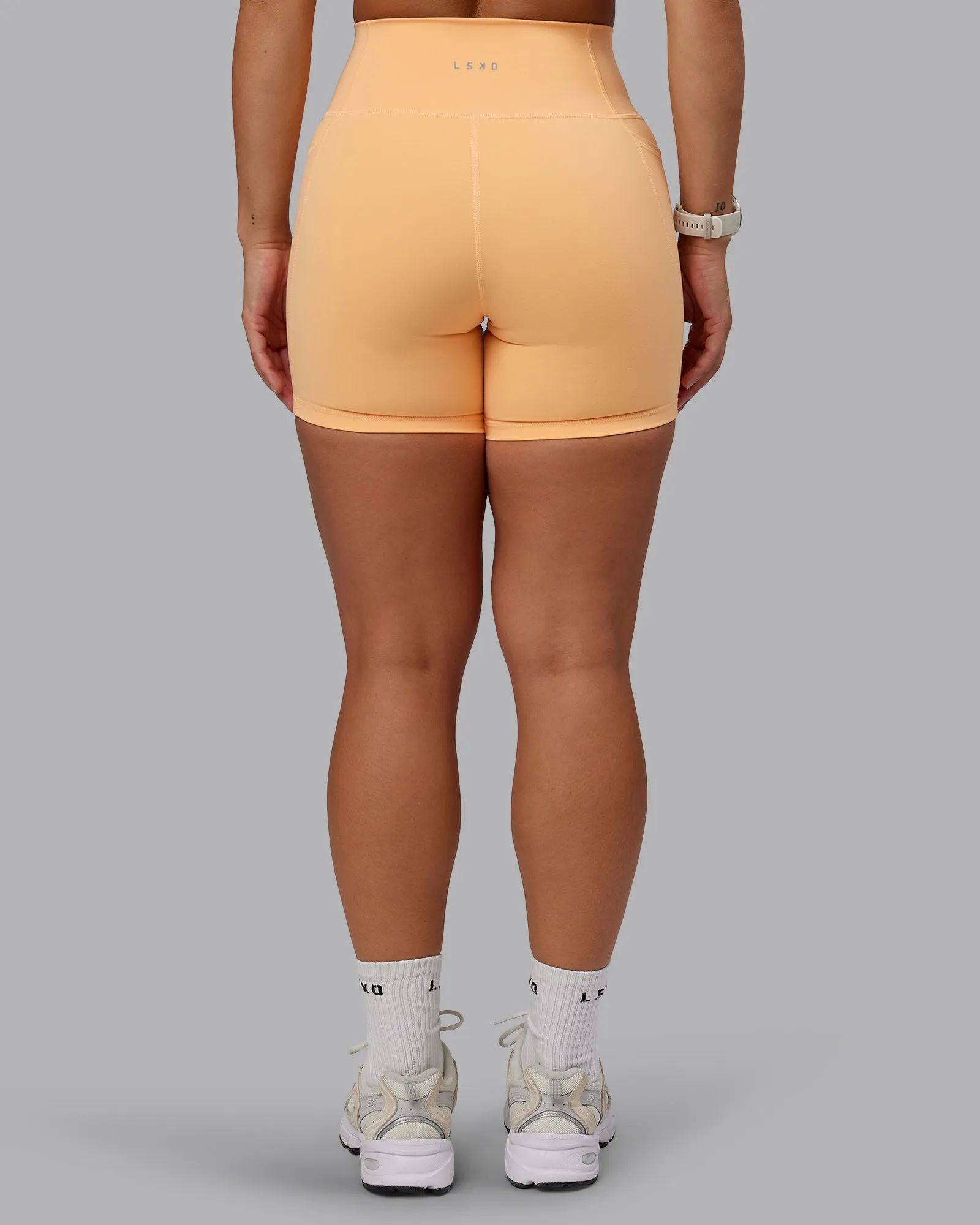 Fusion Ultra High-Rise 6" Short Pockets - Peach Fuzz sold by LSKD product image thumbnail 4