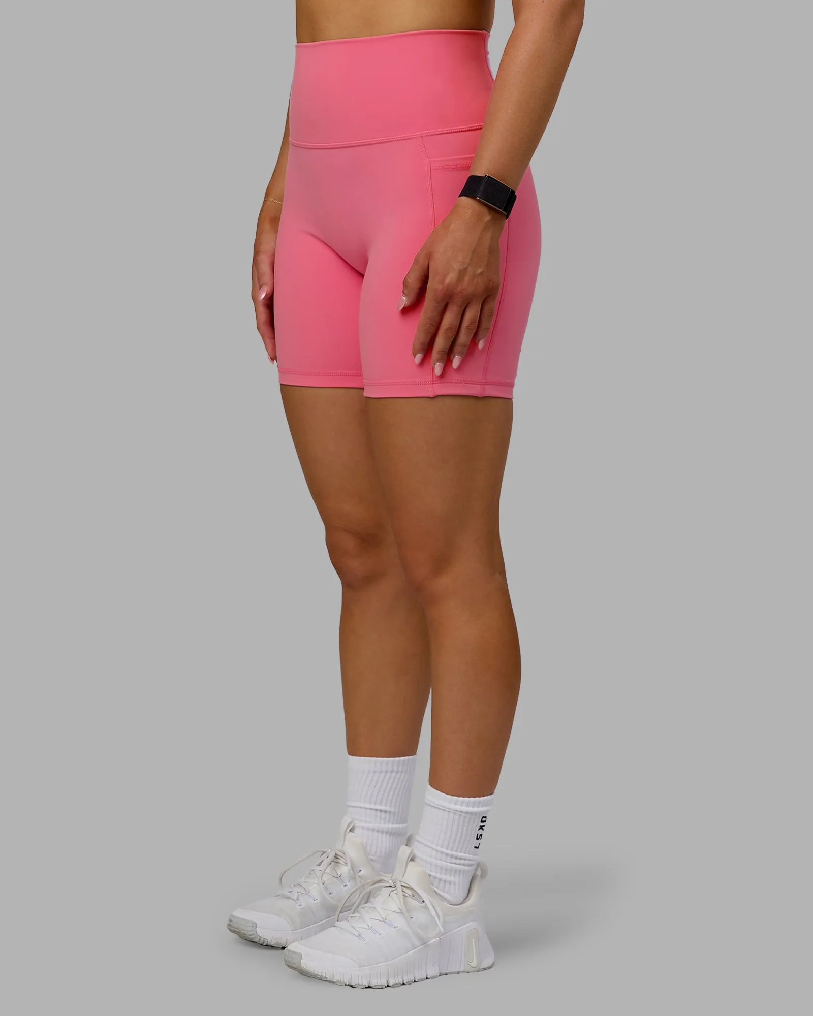 Fusion Ultra High-Rise 6" Short Pockets - Pink Lemonade sold by LSKD product image thumbnail 4