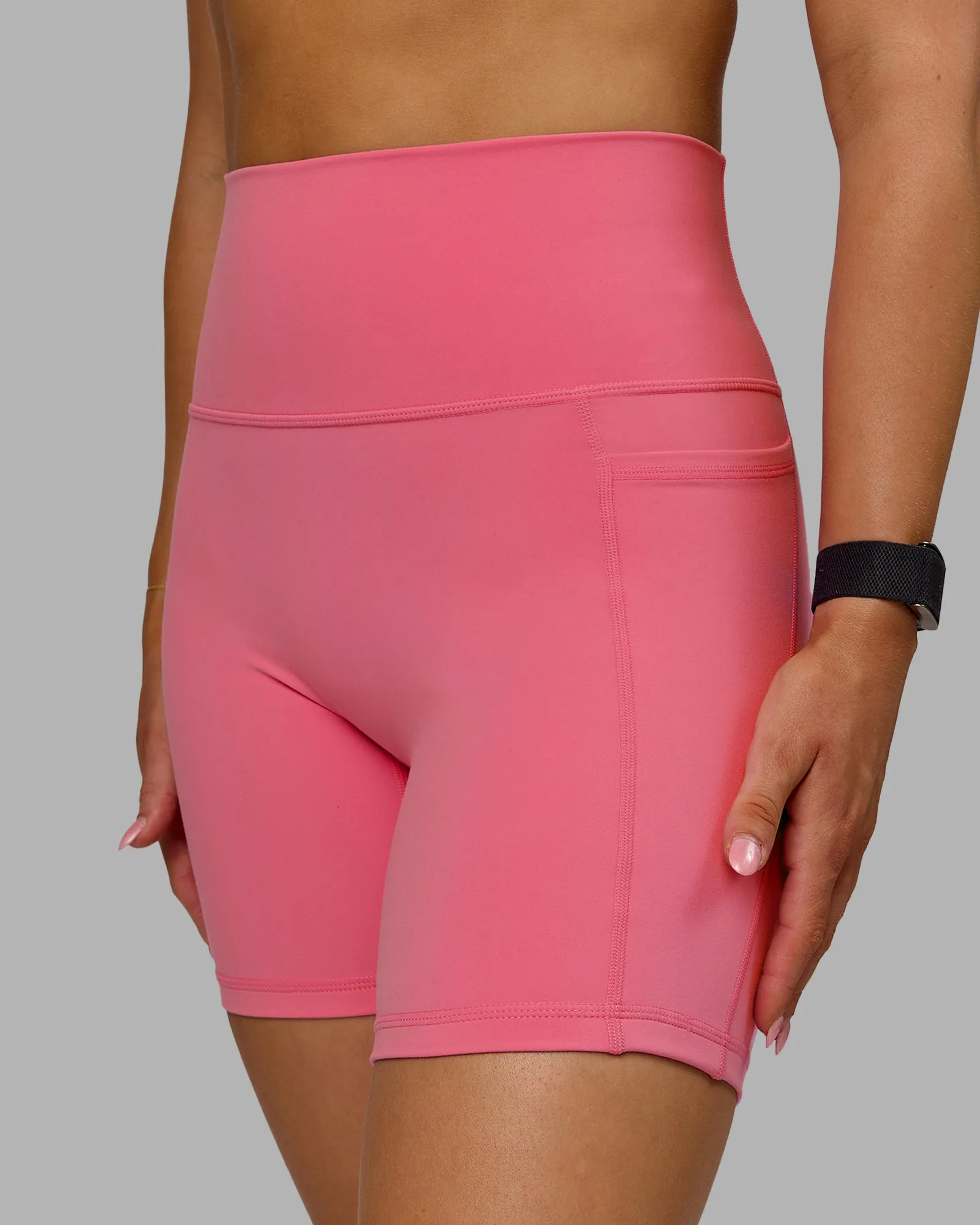 Fusion Ultra High-Rise 6" Short Pockets - Pink Lemonade sold by LSKD product image thumbnail 5