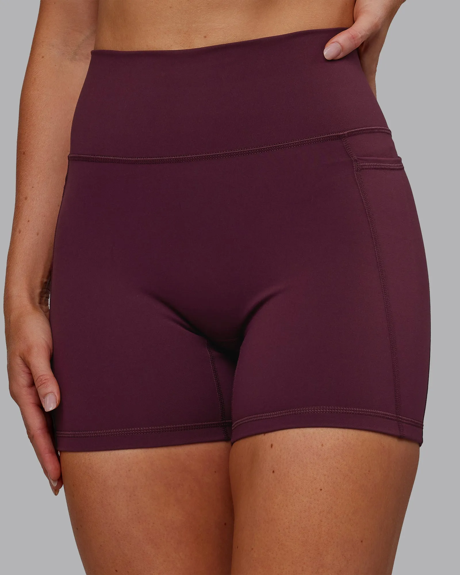 Fusion Ultra High-Rise 6" Short Pockets - Cherry Lacquer sold by LSKD product image thumbnail 2