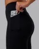 Rep Ultra High-Rise Full Length Legging Pockets - Black-Retro Blue sold by LSKD