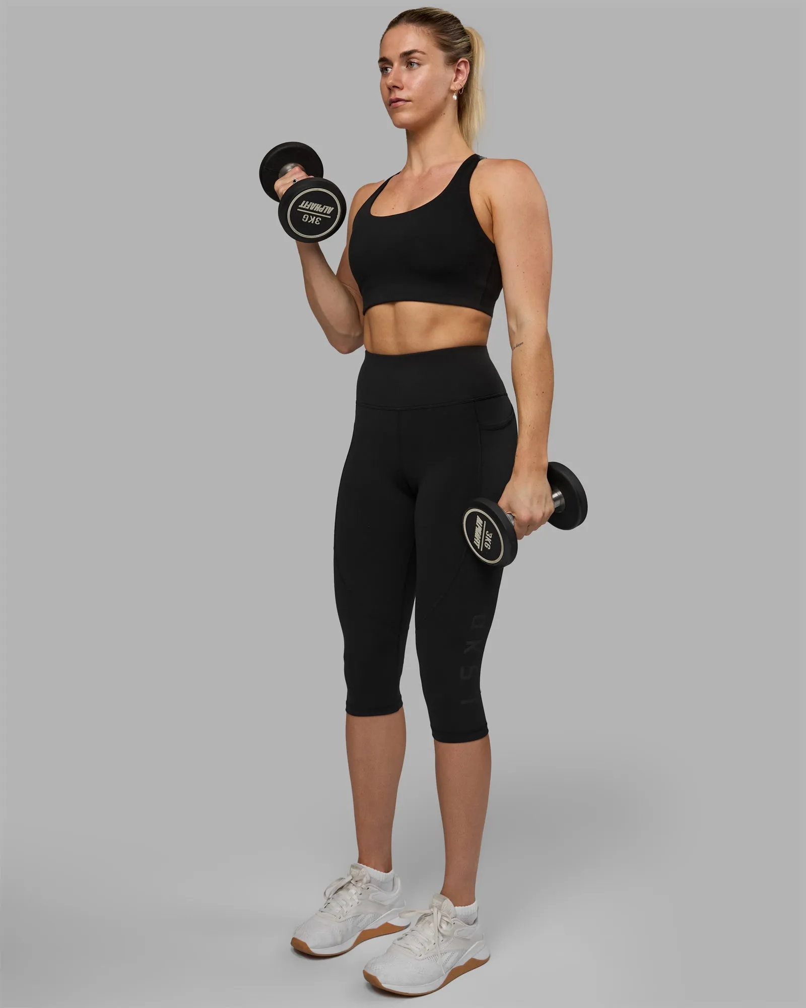 Rep Ultra High-Rise 3/4 Legging Pockets - Black-Black sold by LSKD product image thumbnail 3