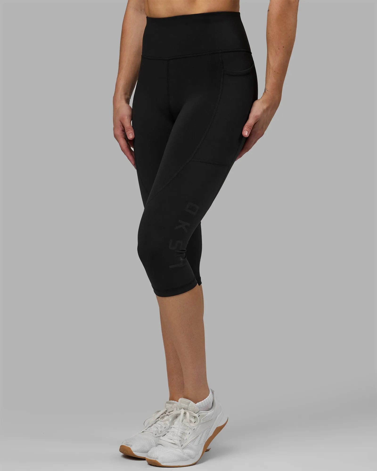 Rep Ultra High-Rise 3/4 Legging Pockets - Black-Black sold by LSKD