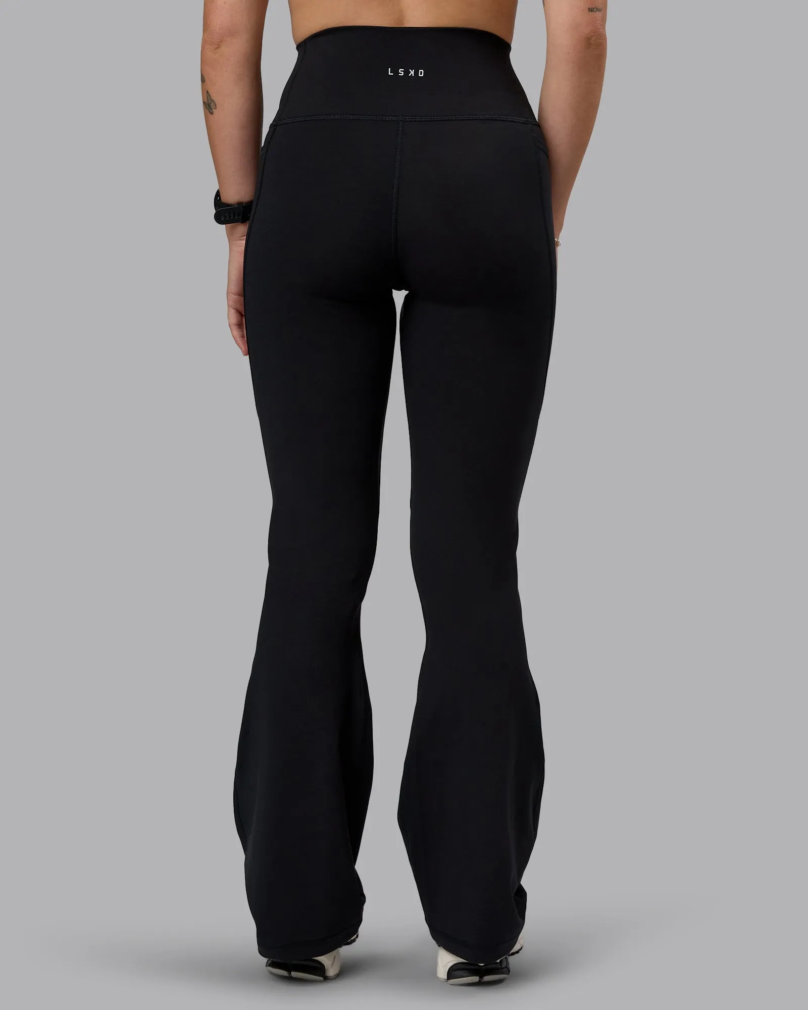 Fusion Ultra High-Rise Flared Petite Legging Pockets - Black sold by LSKD product image thumbnail 4