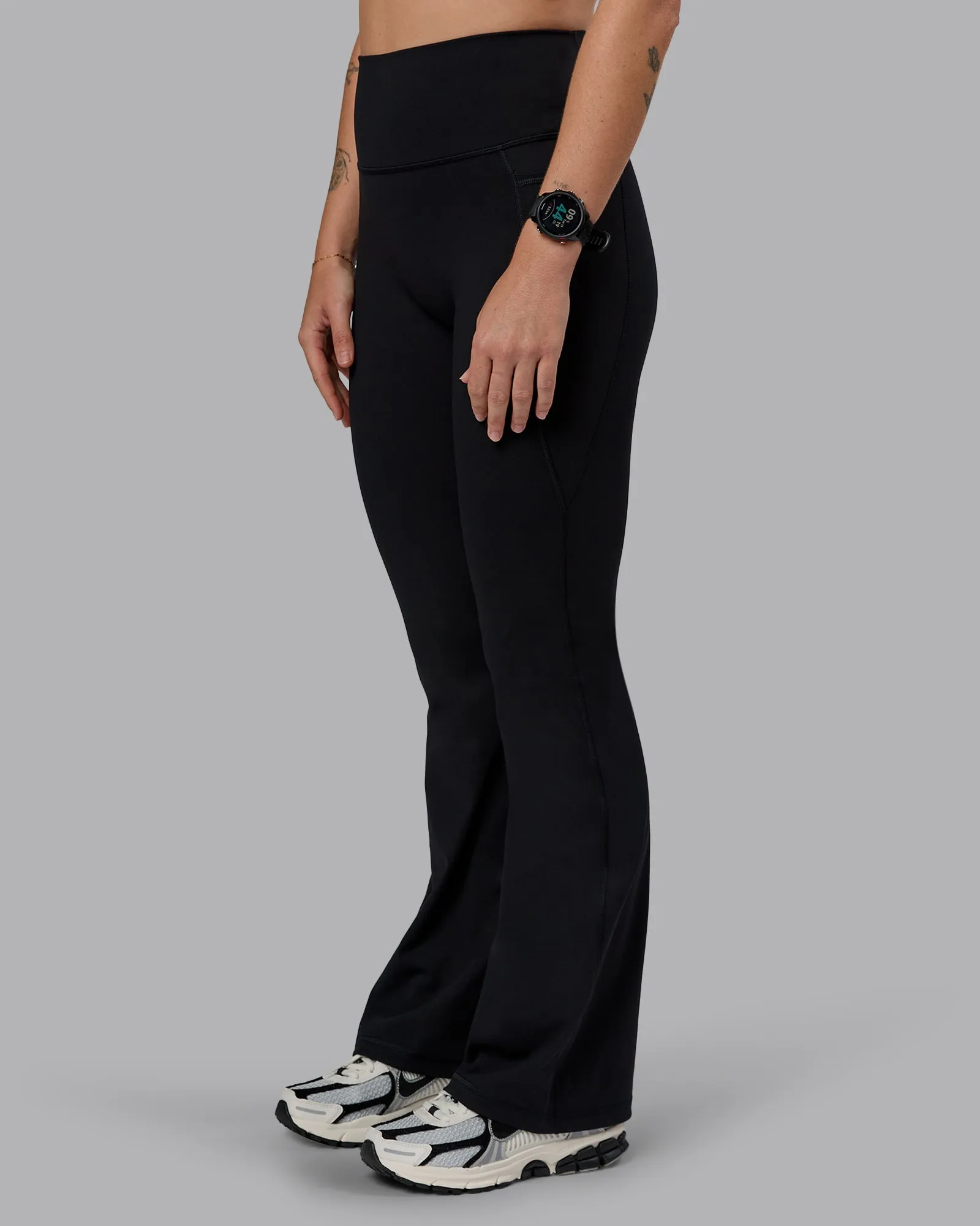 Fusion Ultra High-Rise Flared Petite Legging Pockets - Black sold by LSKD product image thumbnail 5