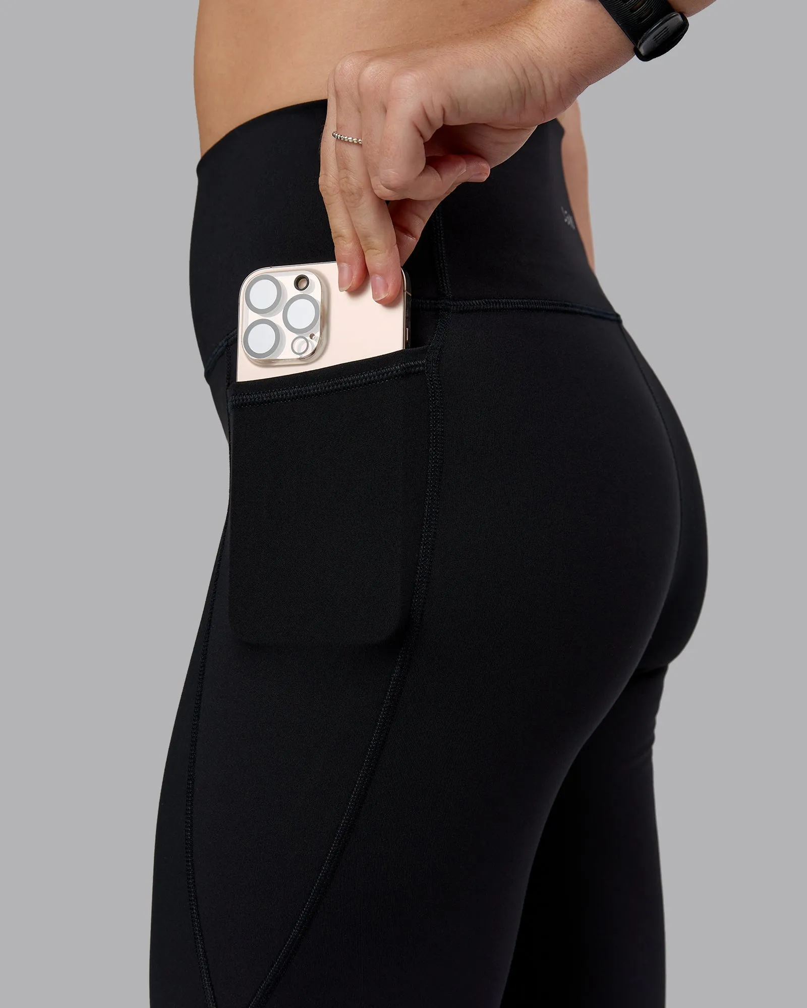 Fusion Ultra High-Rise Flared Petite Legging Pockets - Black sold by LSKD product image thumbnail 2