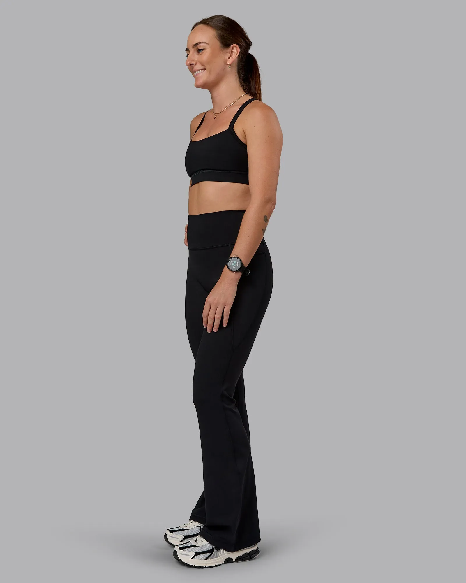 Fusion Ultra High-Rise Flared Petite Legging Pockets - Black sold by LSKD product image thumbnail 3