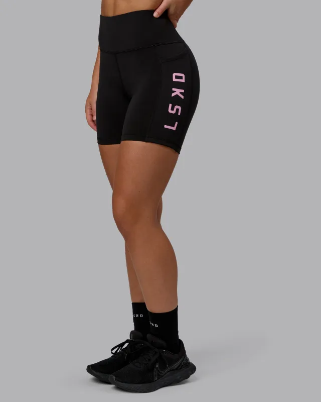 Rep Ultra High-Rise 6" Short Pockets - Black-Bubblegum sold by LSKD
