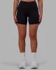 Rep Ultra High-Rise 6" Short Pockets - Black-Fuchsia Pink sold by LSKD