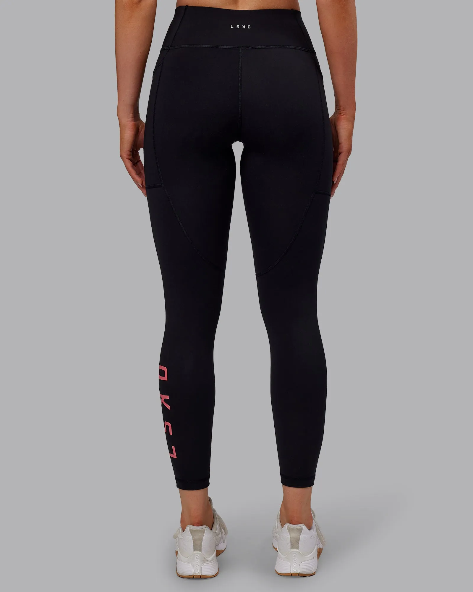 Rep Ultra High-Rise 7/8 Legging Pockets - Black-Pink Lemonade sold by LSKD product image thumbnail 4