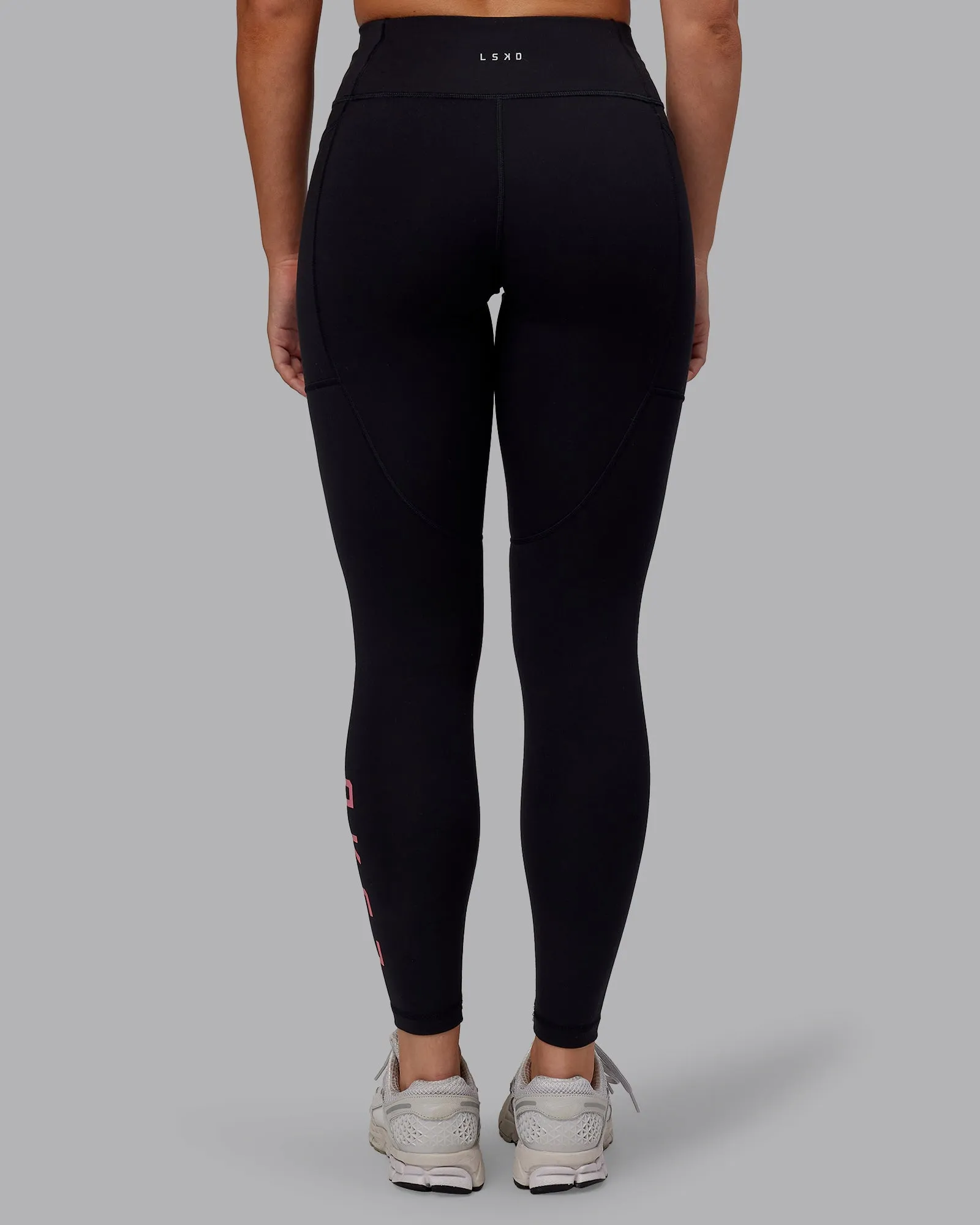 Rep Ultra High-Rise Full Length Legging Pockets - Black-Pink Lemonade sold by LSKD product image thumbnail 4