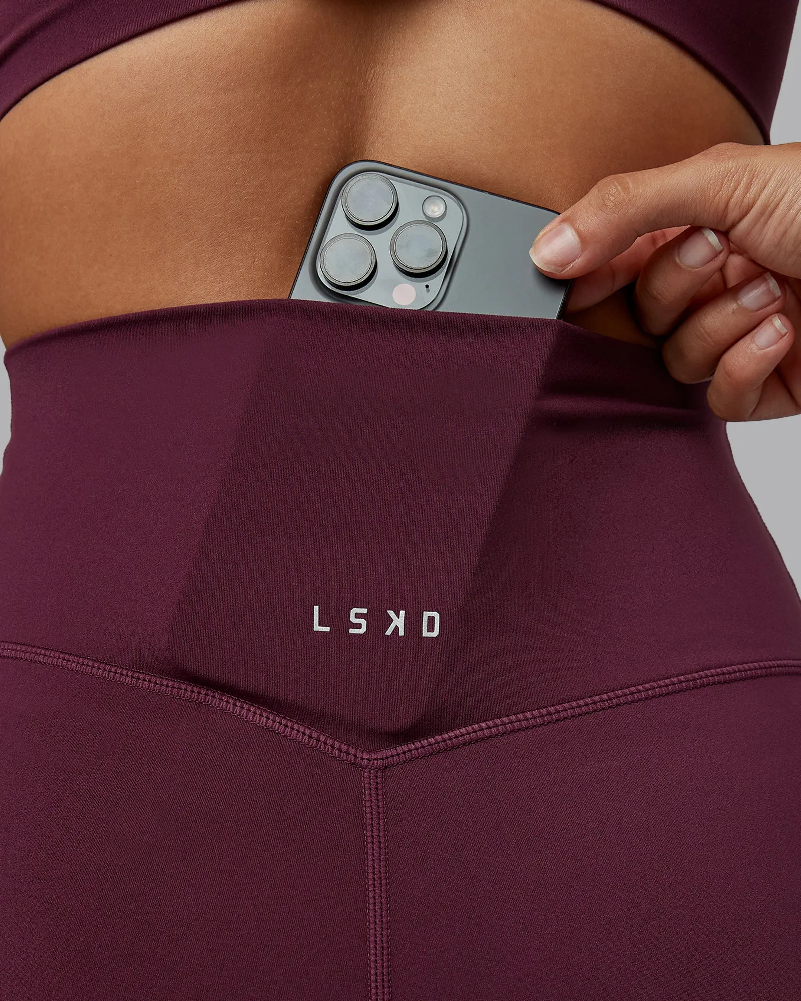 Elixir Ultra High-Rise Full Length Legging - Cherry Lacquer sold by LSKD product image thumbnail 3