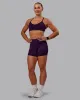 Elite High-Rise 4" Short Pockets - Deep Purple sold by LSKD