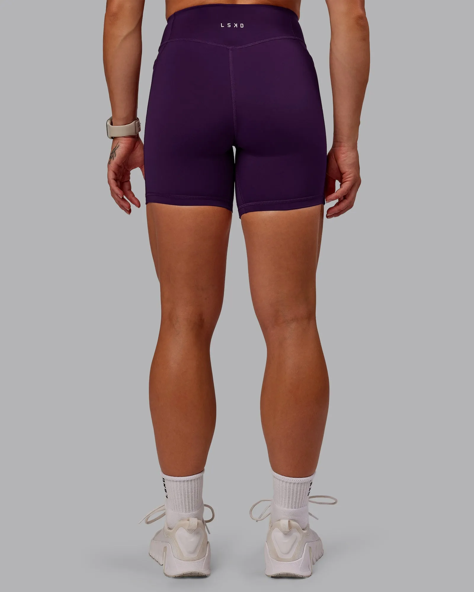 Elite High-Rise 6" Short Pockets - Deep Purple sold by LSKD product image thumbnail 4