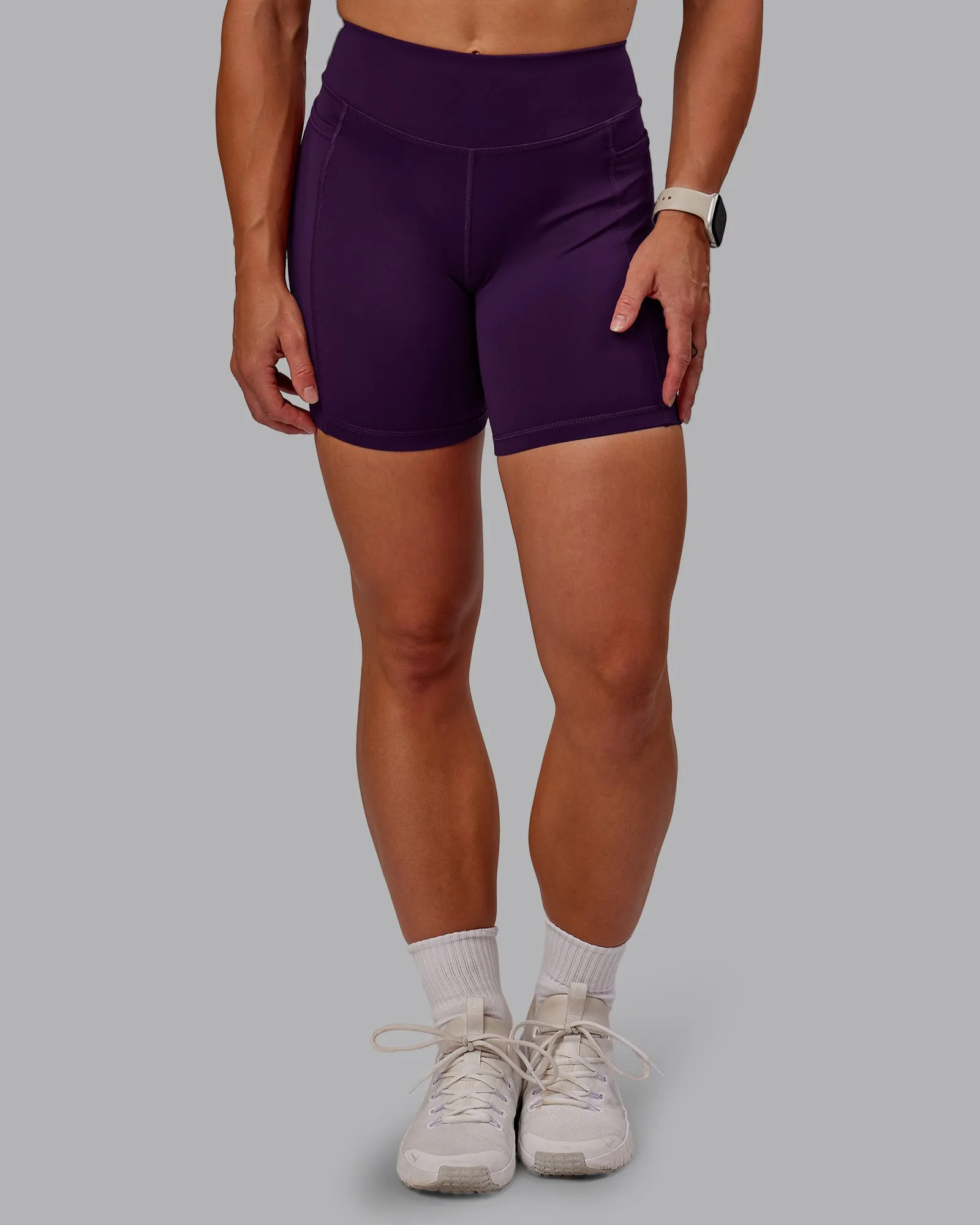 Elite High-Rise 6" Short Pockets - Deep Purple sold by LSKD product image thumbnail 2