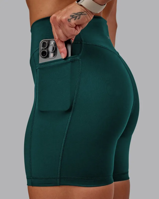 Elite High-Rise 6" Short Pockets - Dark Moss sold by LSKD