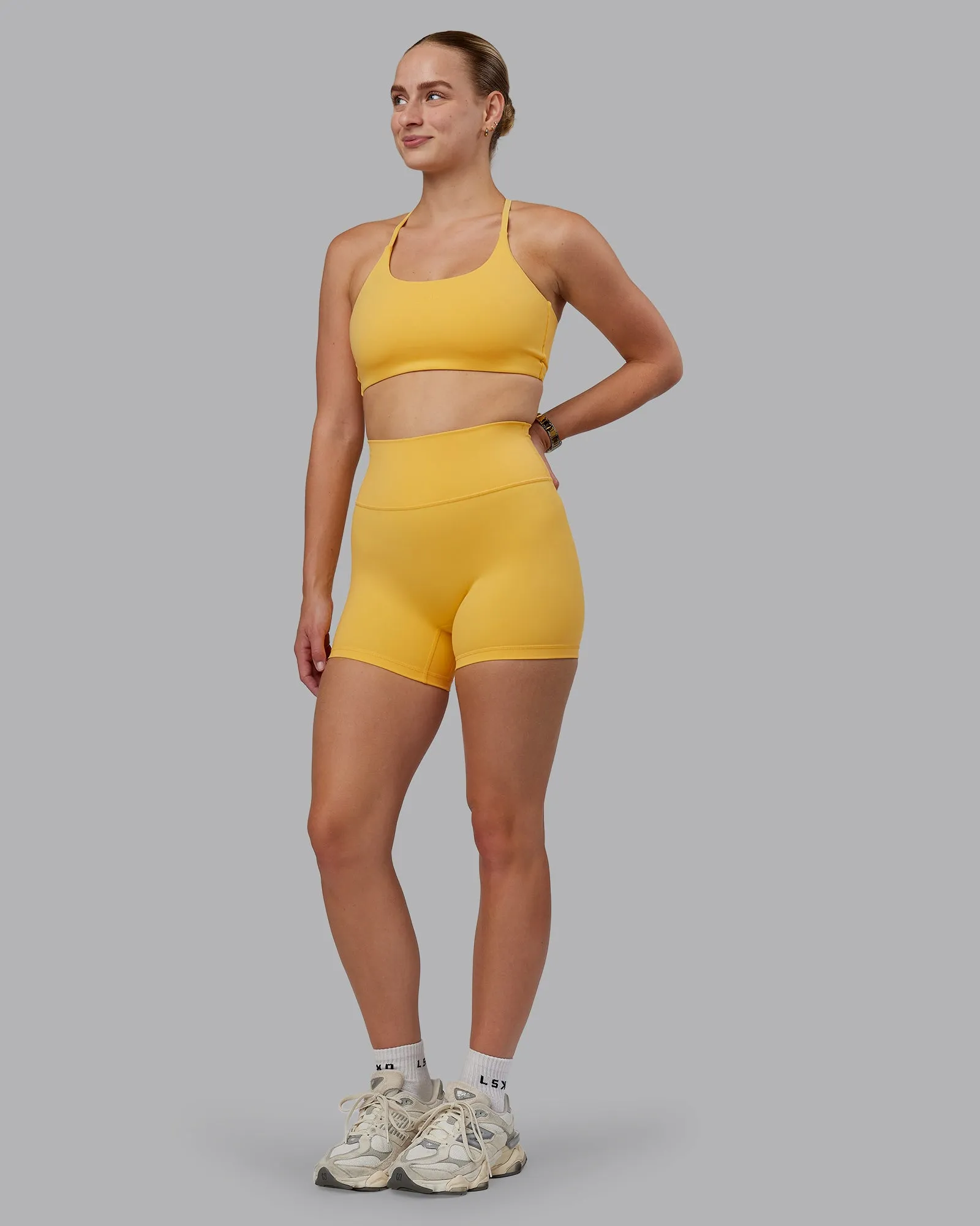 Fusion Ultra High-Rise 4" Short - Banana Cream sold by LSKD product image thumbnail 5