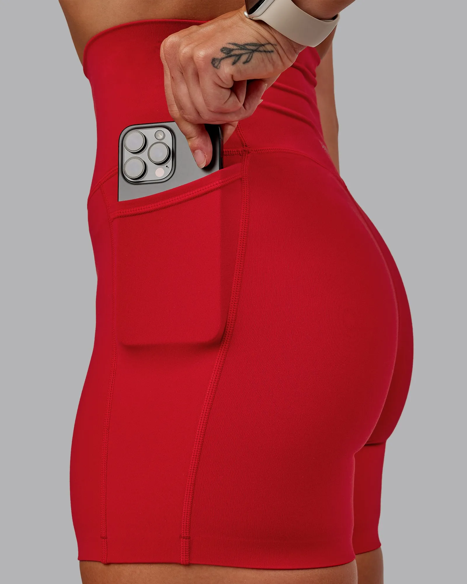 Elixir Ultra High-Rise 6" Short Pockets - Flame sold by LSKD