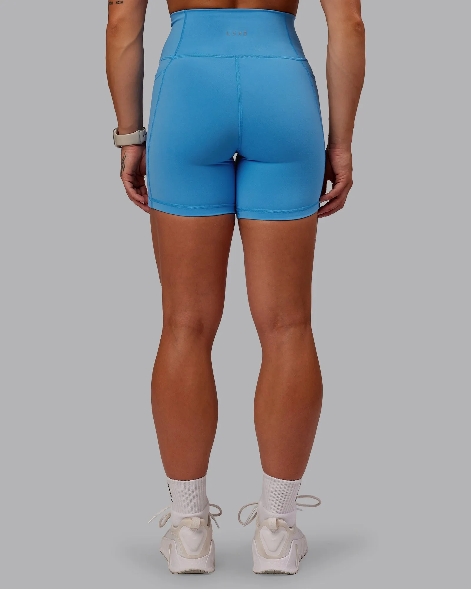 Fusion Ultra High-Rise 6" Short Pockets - Azure Blue sold by LSKD product image thumbnail 4